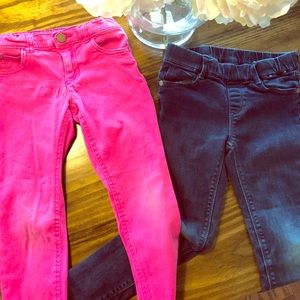 2 pairs skinny toddler jeans